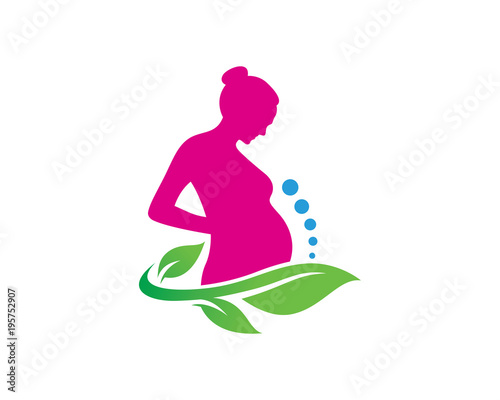 Nature Pregnant Logo Template Design Vector, Emblem, Design Concept, Creative Symbol, Icon