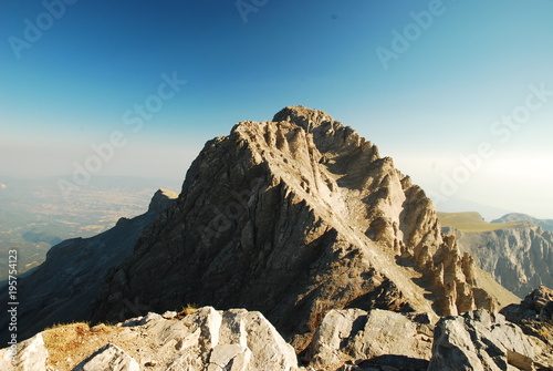 The mount Olympus, in central Greece, and Mytikas, its highest peak