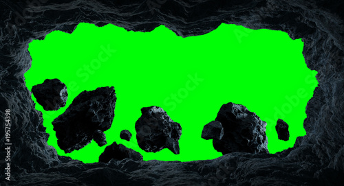 Fototapeta Naklejka Na Ścianę i Meble -  Asteroids flying close to planets 3D rendering elements of this image furnished by NASA