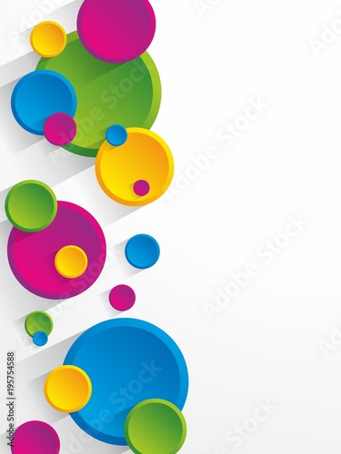 Creative circles background vector illustration