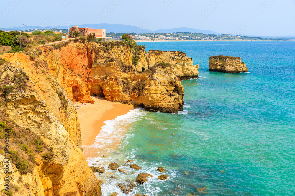 View of beautiful Marinha beach, Algarve, Portugal