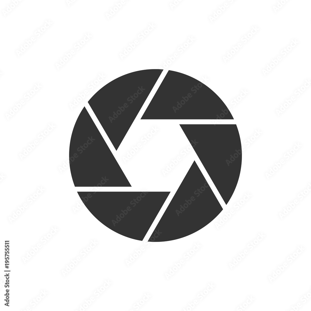 Camera objective black icon Camera objective black icon