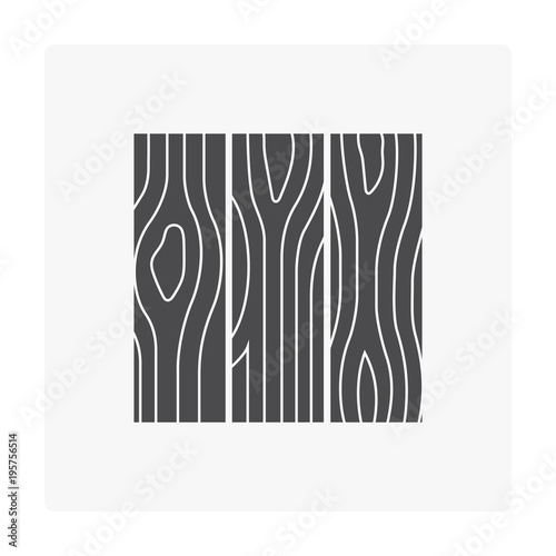 Straight wood floor pattern and texture vector icon in top view. That for paving, laying and construction wood floor or finishing material to decoration both interior and exterior of home or building.