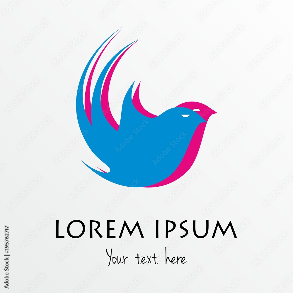 Fototapeta premium Abstract Flying Birds Logo Template vector illustration