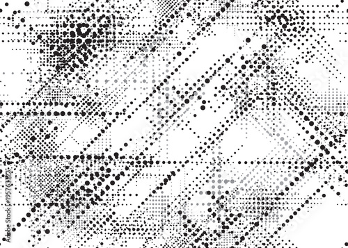 GRUNGE DOTTED SEAMLESS VECTOR PATTERN. DIAGONAL  HALFTONE DESIGN TEXTURE.