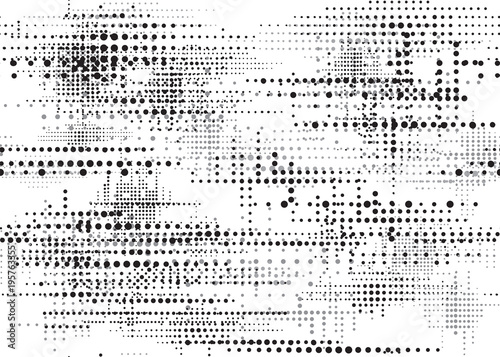 GRUNGE DOTTED SEAMLESS VECTOR PATTERN. VERTICAL HALFTONE DESIGN TEXTURE.