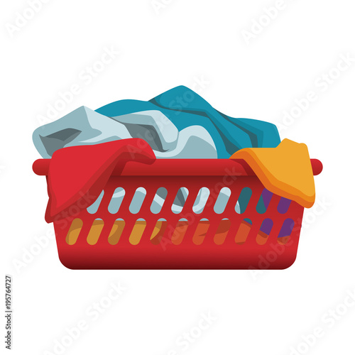 Clothes in basket vector illustration graphic design