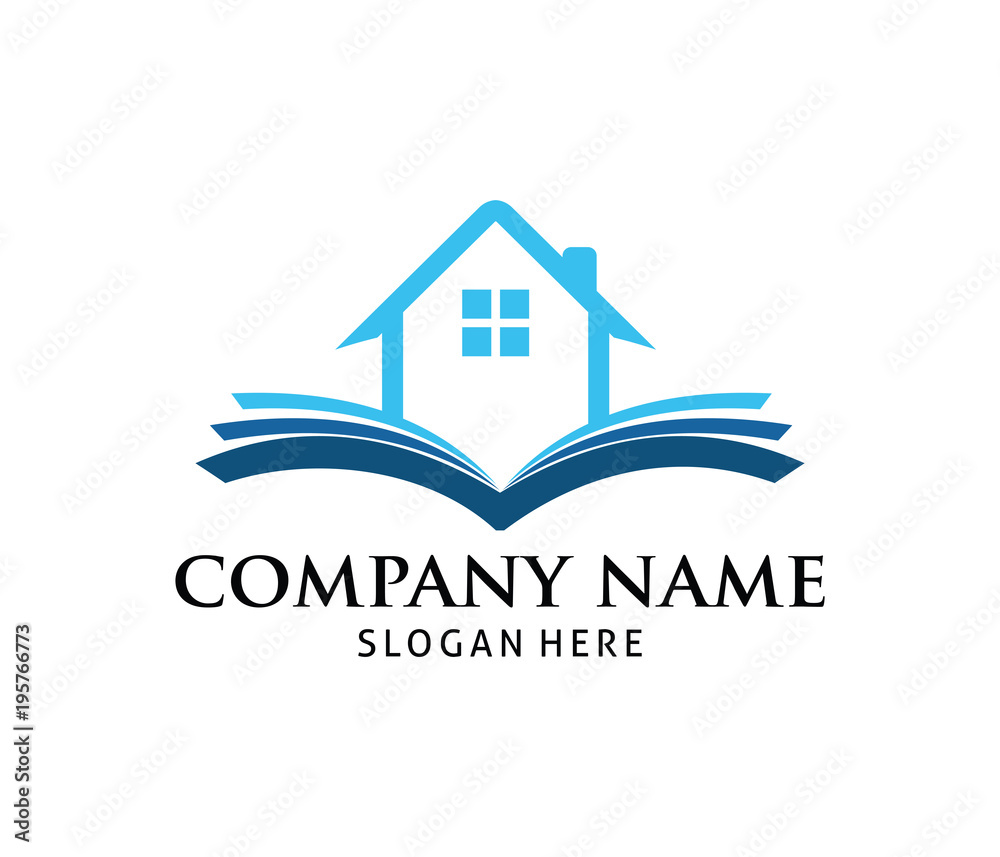 Fototapeta premium smart learning education book shop store vector logo design