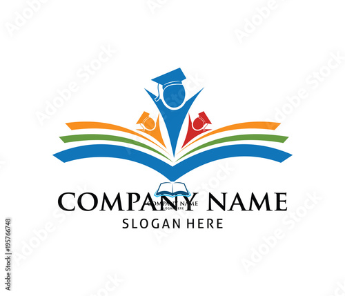 smart learning education book shop store vector logo design