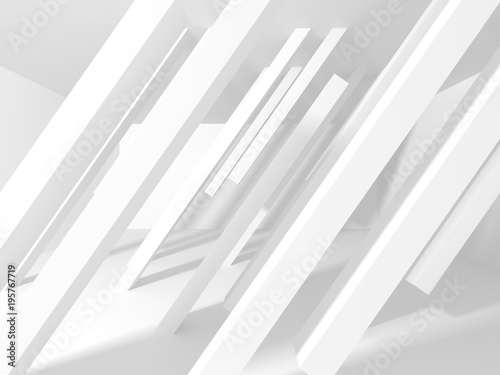 Futuristic White Architecture Design Background