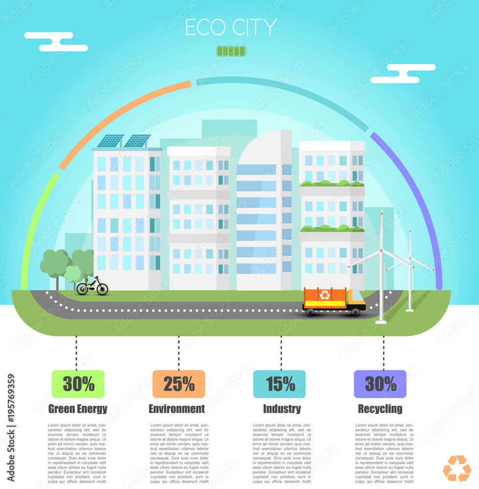 Vector Eco city infographic