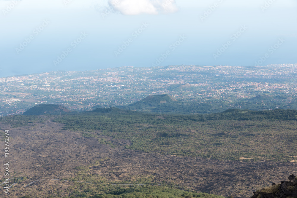 Naklejka premium Etna landscape Catania Sicily Italy