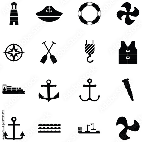 harbor icon set