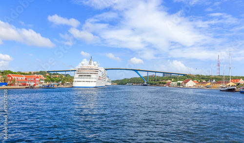 The Queen Juliana Bridge in Curacao photo