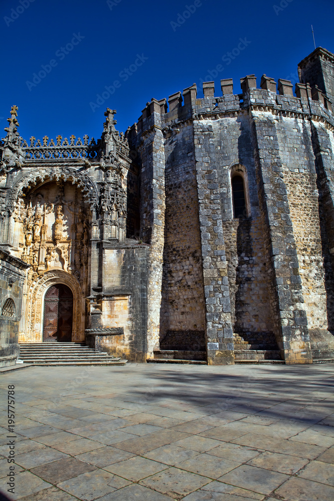 Christ Convent cloister, showing the manuelin style. Tomar, Portugal.