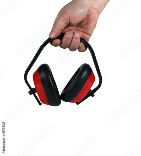 słuchawki ochronne bhp w dłoni