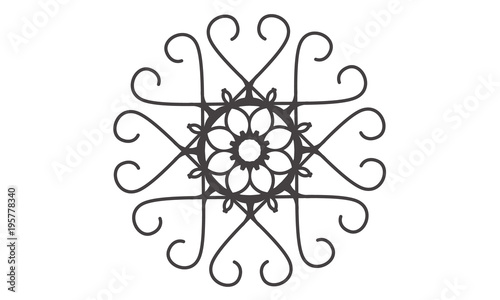 Coloring Book Ornament Mandala Floral Symbol