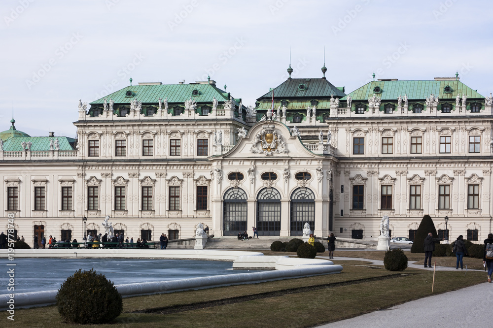 Vienna Belvedere Palace in Spring