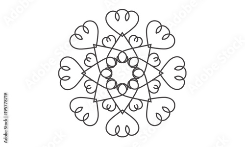 Coloring Book Ornament Mandala Floral Symbol