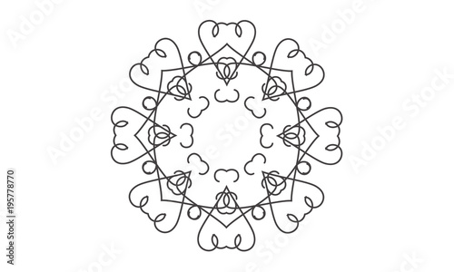 Coloring Book Ornament Mandala Floral Symbol