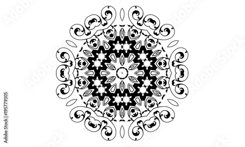 Coloring Book Ornament Mandala Floral Symbol