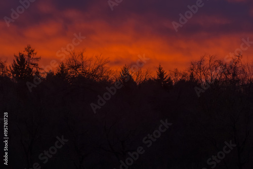 A colorful morning sky