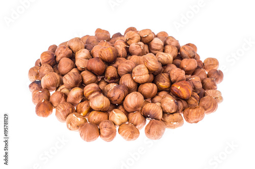 Ripe hazelnuts, shelled
