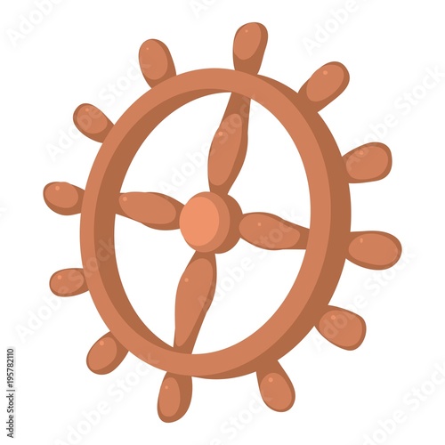 Handwheel icon, cartoon style