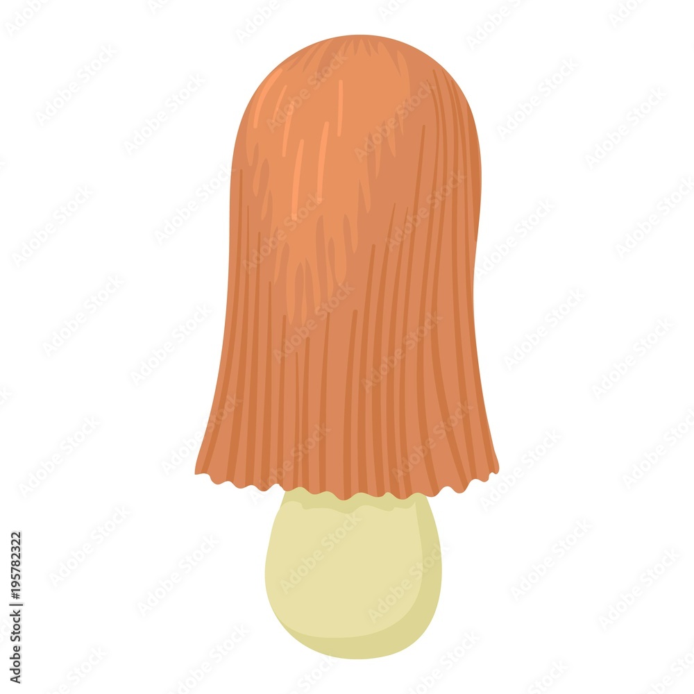 Red mushroom icon, cartoon style Red mushroom icon, cartoon style