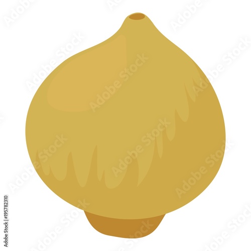 Puffball mushroom icon, cartoon style