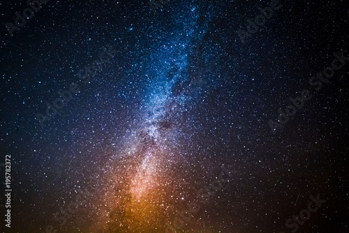 Milky way with million stars at night