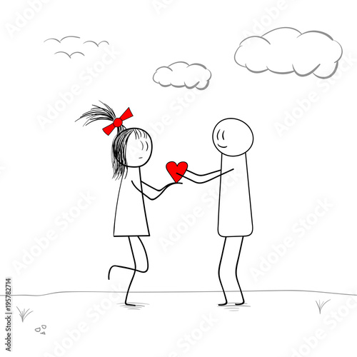 Chica entrega su corazón