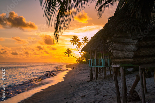 sunset in samoa photo