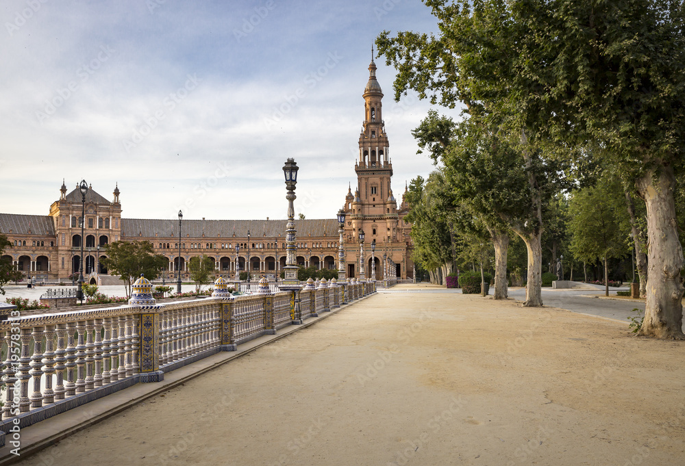 Plaza de España - Spain's Square in Seville city, Spain