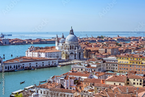Panoramic aerial cityscape view to Venice in Italy © frimufilms