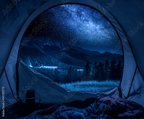 Beautiful view from tent to...