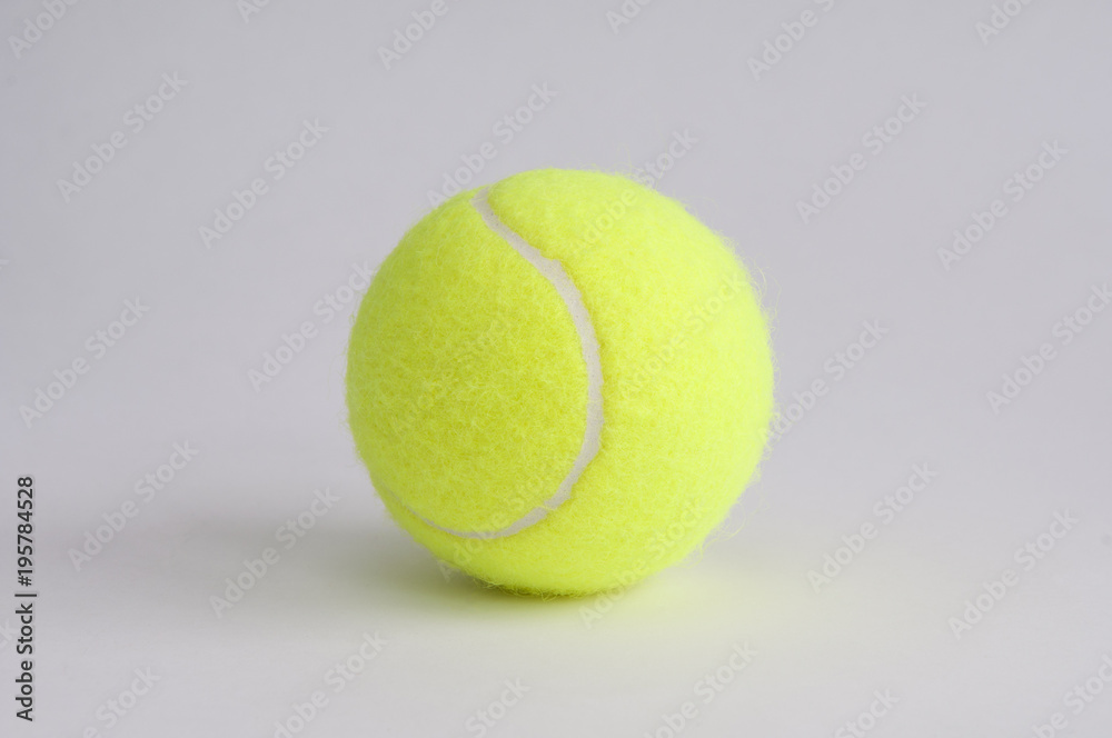 Tenis topu, beyaz arka planda, izole edilmiş,