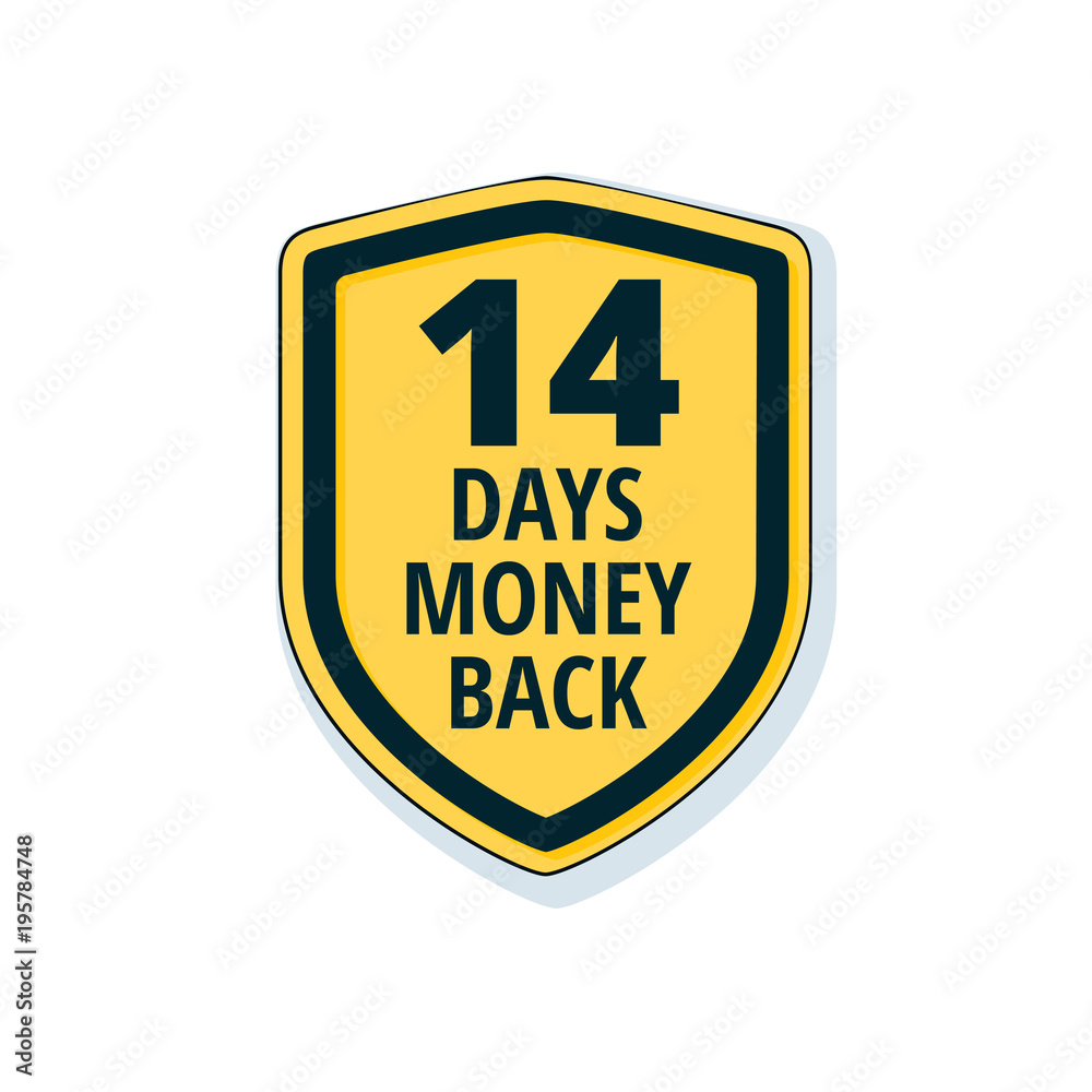 14 Days Money Back Shield illustration 14 Days Money Back Shield illustration