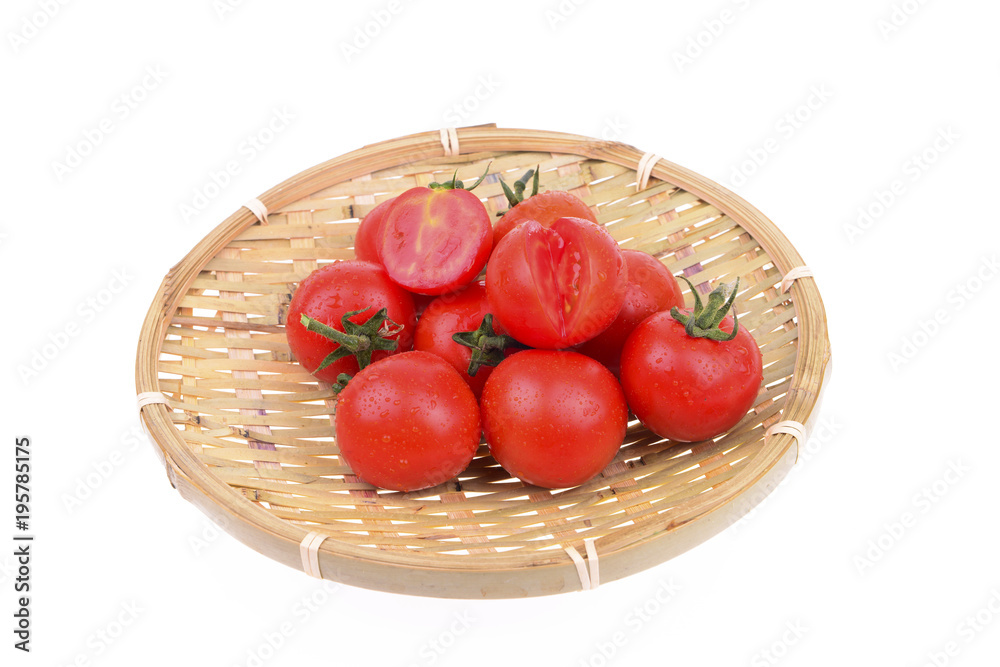 Fresh tomatoes on a white background Fresh tomatoes on a white background