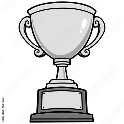 Trophy Illustration - A vector cartoon illustration of a winning team Trophy.