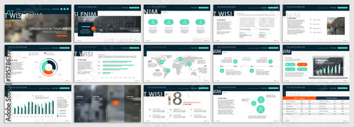 Green presentation templates elements on a white background. Vector infographics. Use in Presentation, flyer and leaflet, corporate report, marketing, advertising, annual report, banner.