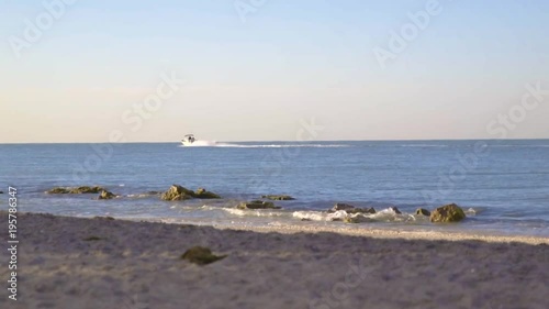 Rocky beach boat 