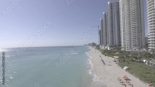 Aerial Footage Sunny Isles, Beach, Building, Sea