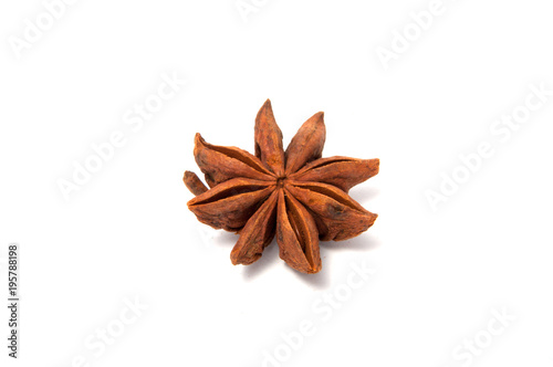 Anise star isolated on the white