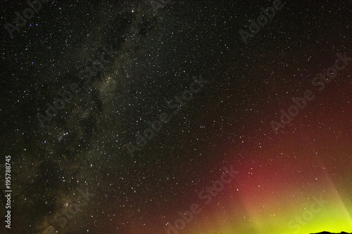aurora australis and the milkyway photo