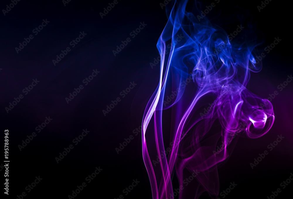 Colored smoke on black background Colored smoke on black background
