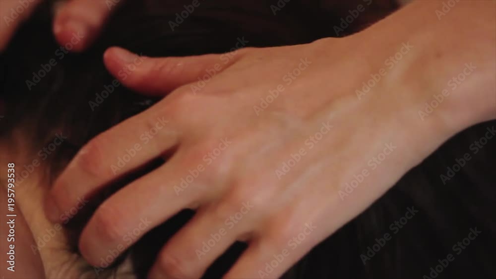 close up of massage process. Woman hands do massage in spa. close up of massage process. Woman hands do massage in spa.