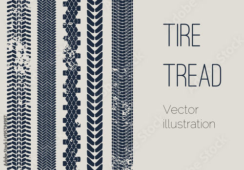 Vector Motor Tire Treads Background - Simple Transport Template for Design Project 
