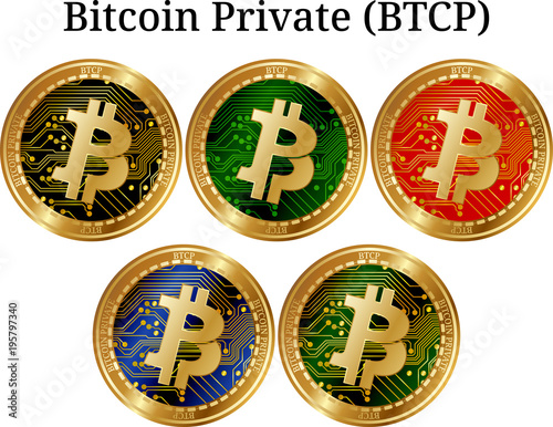 Set of physical golden coin Bitcoin Private (BTCP)