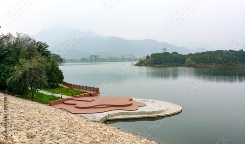 Outdoor waterfront platform